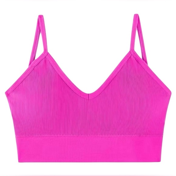 2 piece Ribbed Neon Pink matching Bra and Panty set! Size XL🔥 - Picture 5 of 6
